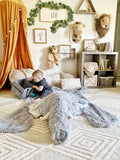 Large Elephant Rug for Safari Nursery