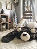 Large Brown Grizzly Bear Rug